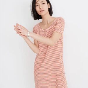 Madewell Swingy Tee Dress in Stripe
